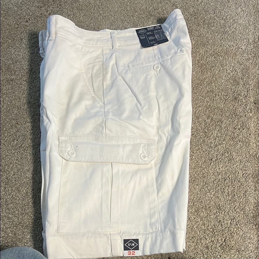 White Cargo Men Shorts